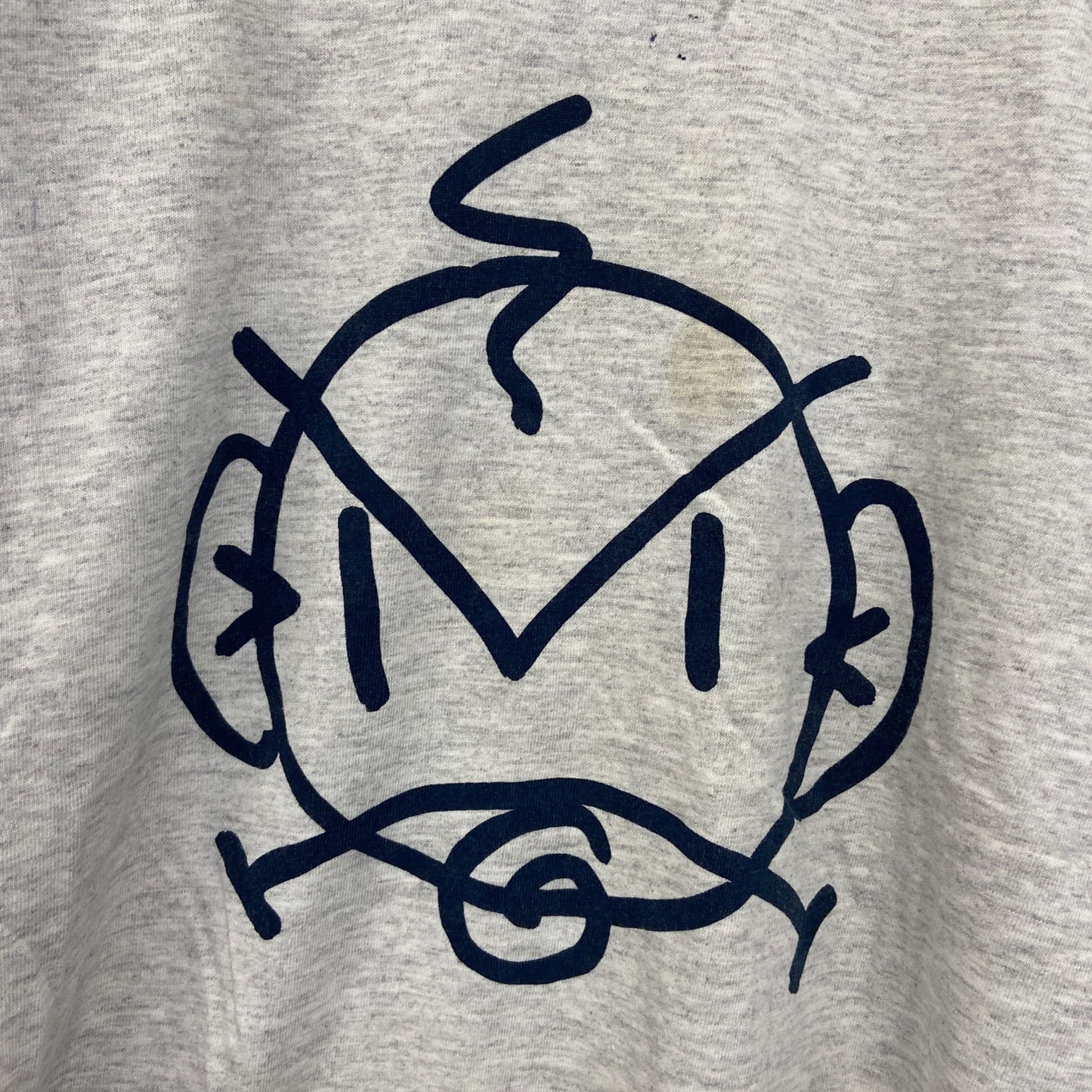 古着 used　90s　LEE　リー　半袖プリントTシャツ　USA製　霜降りカラー　ライトグレー　レトロデザイン　Lサイズ