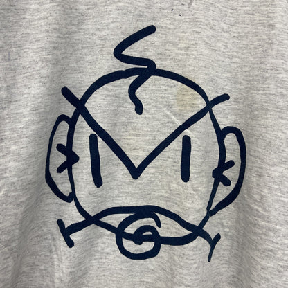 古着 used　90s　LEE　リー　半袖プリントTシャツ　USA製　霜降りカラー　ライトグレー　レトロデザイン　Lサイズ