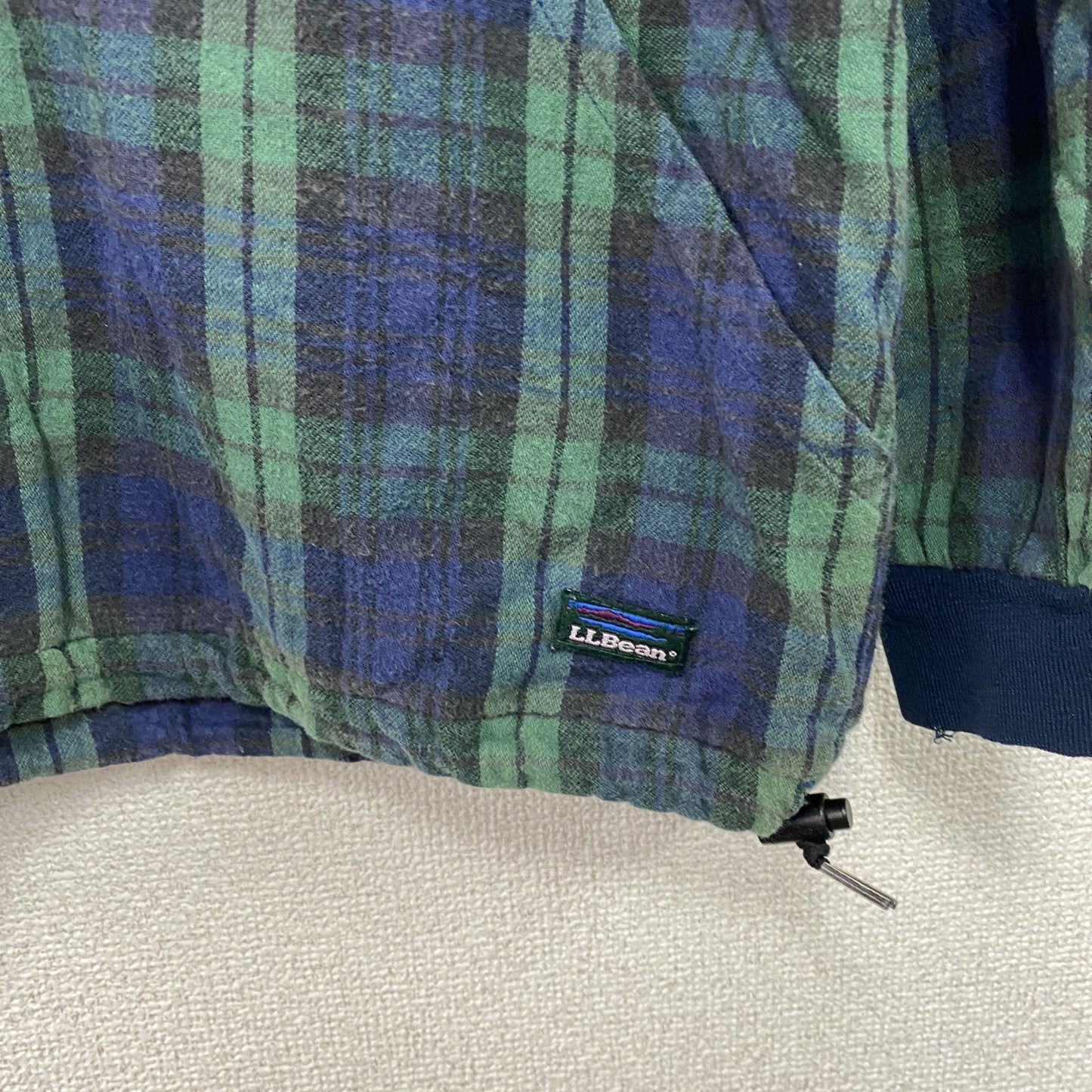 80s～　L.L.Bean　エルエルビーン　アノラックパーカー　ブラックウォッチチェック柄　ヴィンテージ　Mサイズ