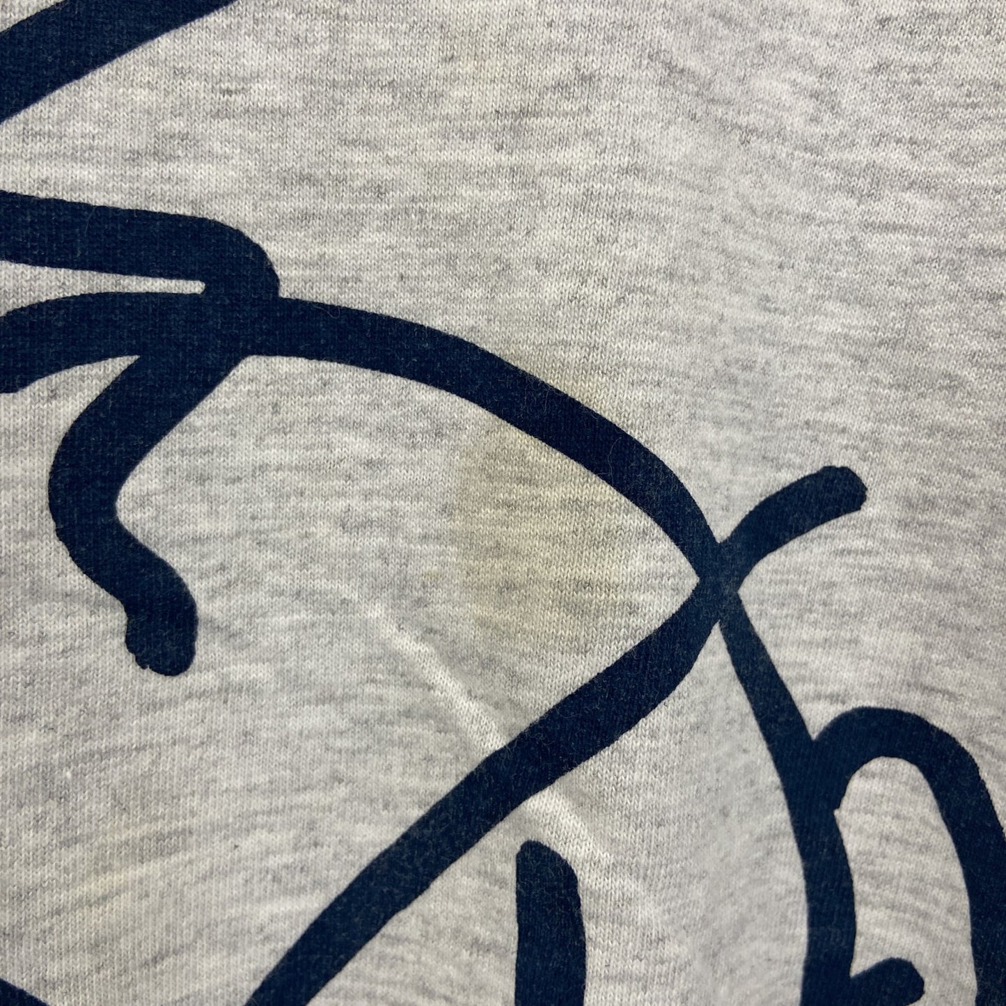 古着 used　90s　LEE　リー　半袖プリントTシャツ　USA製　霜降りカラー　ライトグレー　レトロデザイン　Lサイズ