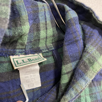 80s～　L.L.Bean　エルエルビーン　アノラックパーカー　ブラックウォッチチェック柄　ヴィンテージ　Mサイズ