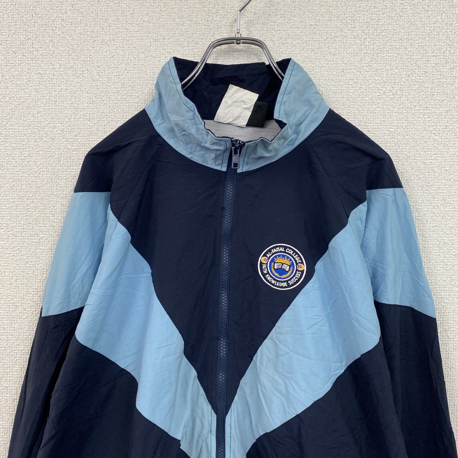 90s　Faz uniforms　フルジップトラックジャケット/ジャージ　ヴィンテージ　紺　ネイビー　22サイズ