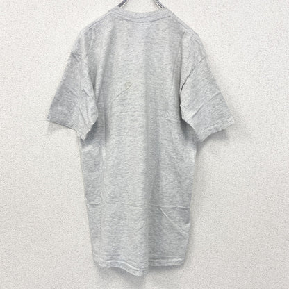 古着 used　90s　LEE　リー　半袖プリントTシャツ　USA製　霜降りカラー　ライトグレー　レトロデザイン　Lサイズ