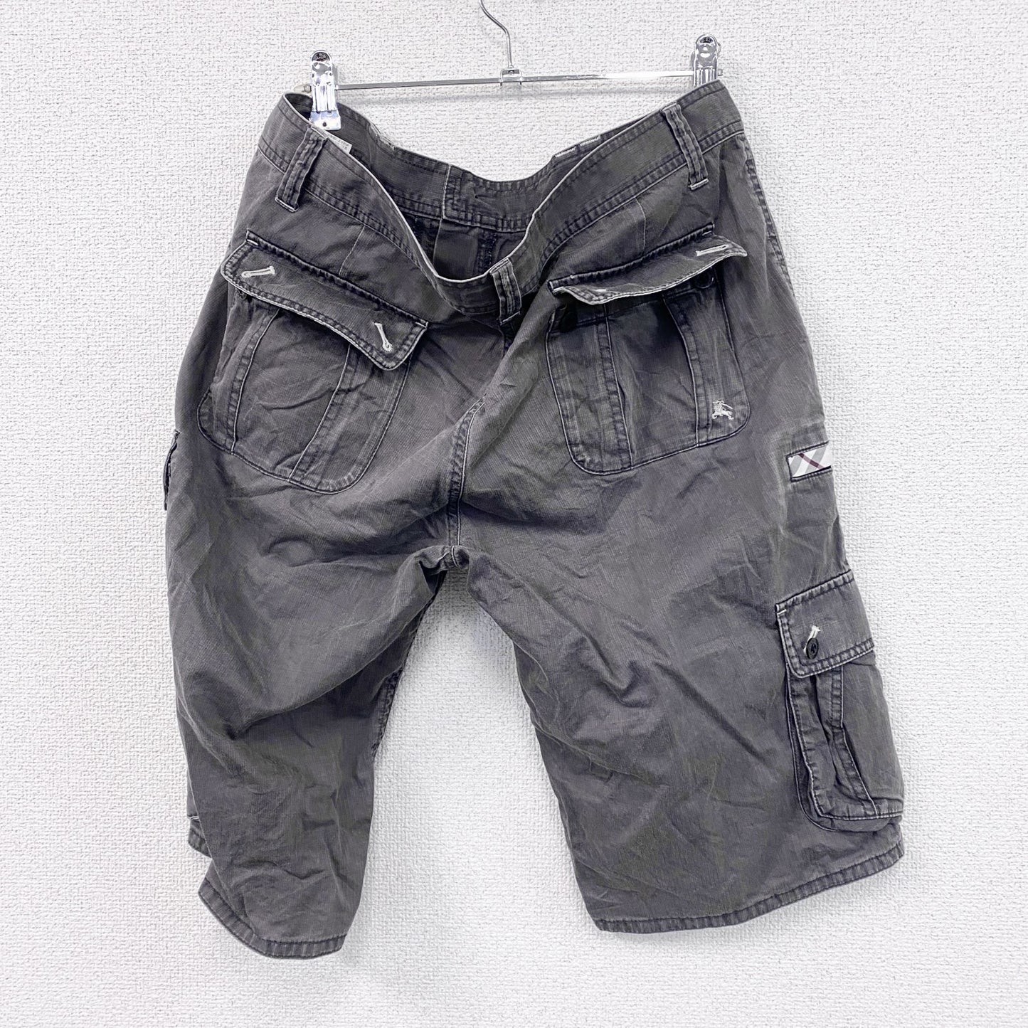 BURBERRY BLACK LABEL　バーバリーブラックレーベル　カーゴショーツ　グレー　82サイズ