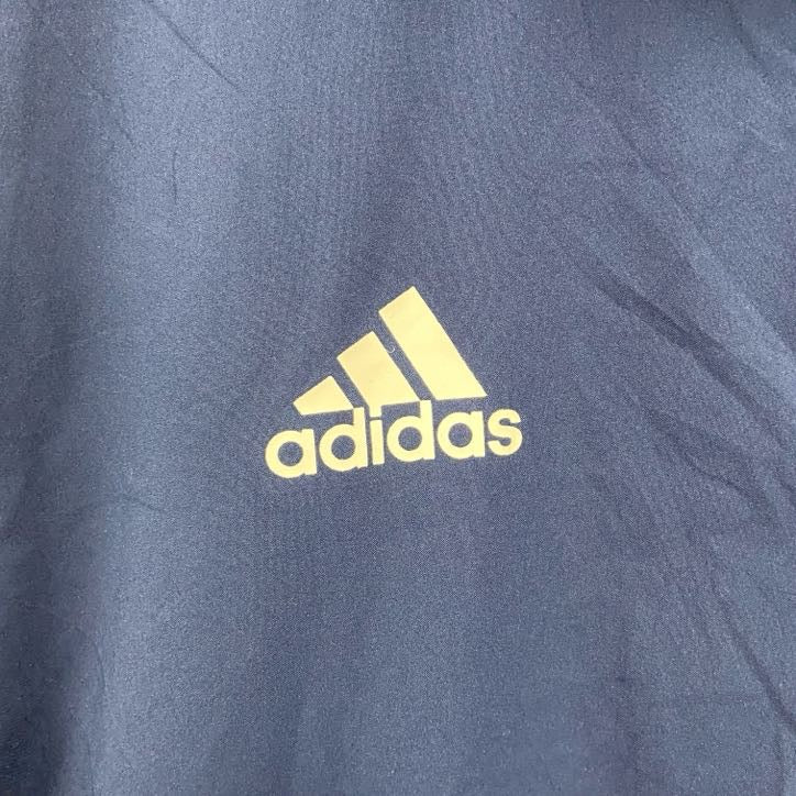 adidas　アディダス　ハーフジッププルオーバージャケット　パフォーマンスロゴ　刺繍ロゴ　ワッペン　紺　ネイビー　Lサイズ