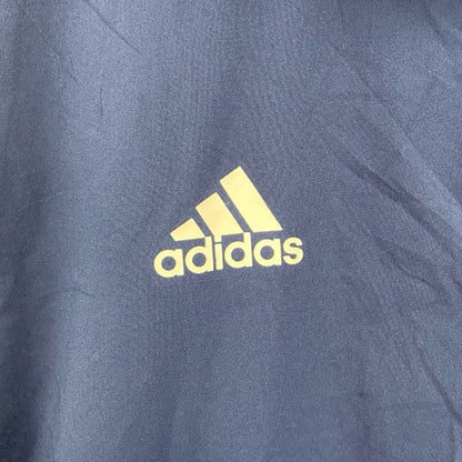 adidas　アディダス　ハーフジッププルオーバージャケット　パフォーマンスロゴ　刺繍ロゴ　ワッペン　紺　ネイビー　Lサイズ