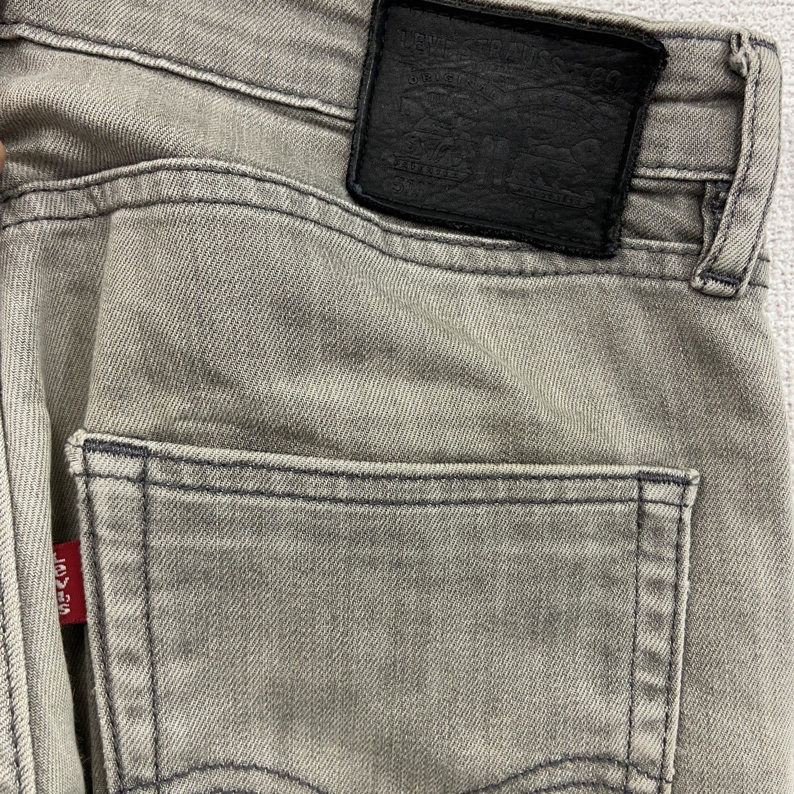 Levi’s　リーバイス　511　デニムパンツ/ジーンズ　縦落ち　フェード　灰色　グレー　W32サイズ　