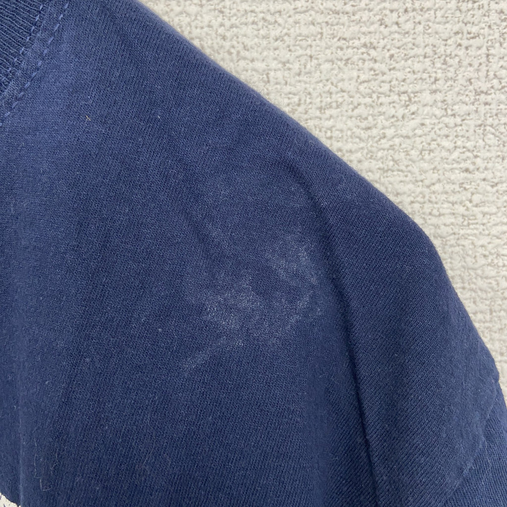 古着 used　NHL　半袖プリントTシャツ　アイスホッケー　モントリオール・カナディアンズ　ネイビー　紺　レトロ　Mサイズ