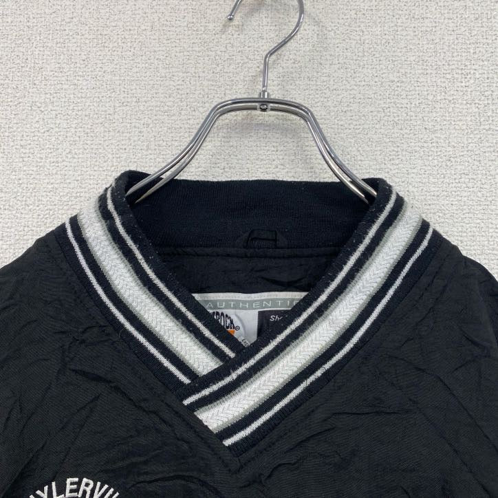 90s　AUTHENTIC FOR ATHLETES　プルオーバーナイロンジャケット　ヴィンテージ　黒　ブラック　XLサイズ