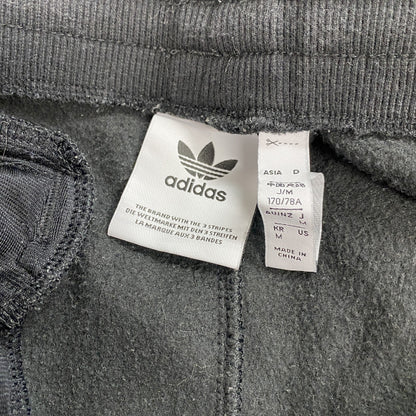adidas　アディダス　トラックパンツ/ジャージパンツ　トレフォイルロゴ　刺繍ロゴ　黒　ブラック　Mサイズ