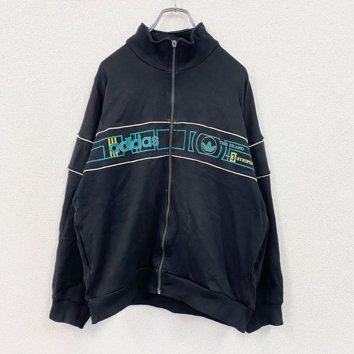 adidas　アディダス　トラックジャケット/ジャージ　ヴィンテージ　黒　ブラック　Mサイズ