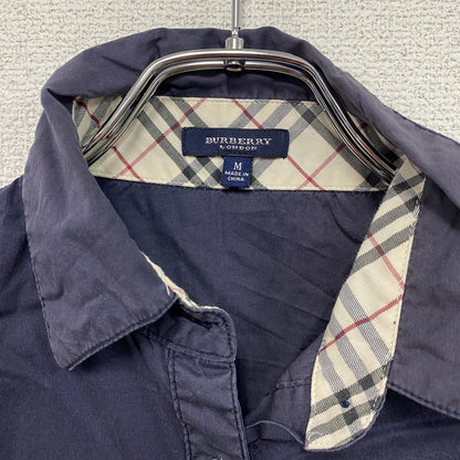 BURBERRY LONDON　バーバリーロンドン　七分袖シャツ　ノバチェック　紺　ネイビー　Mサイズ