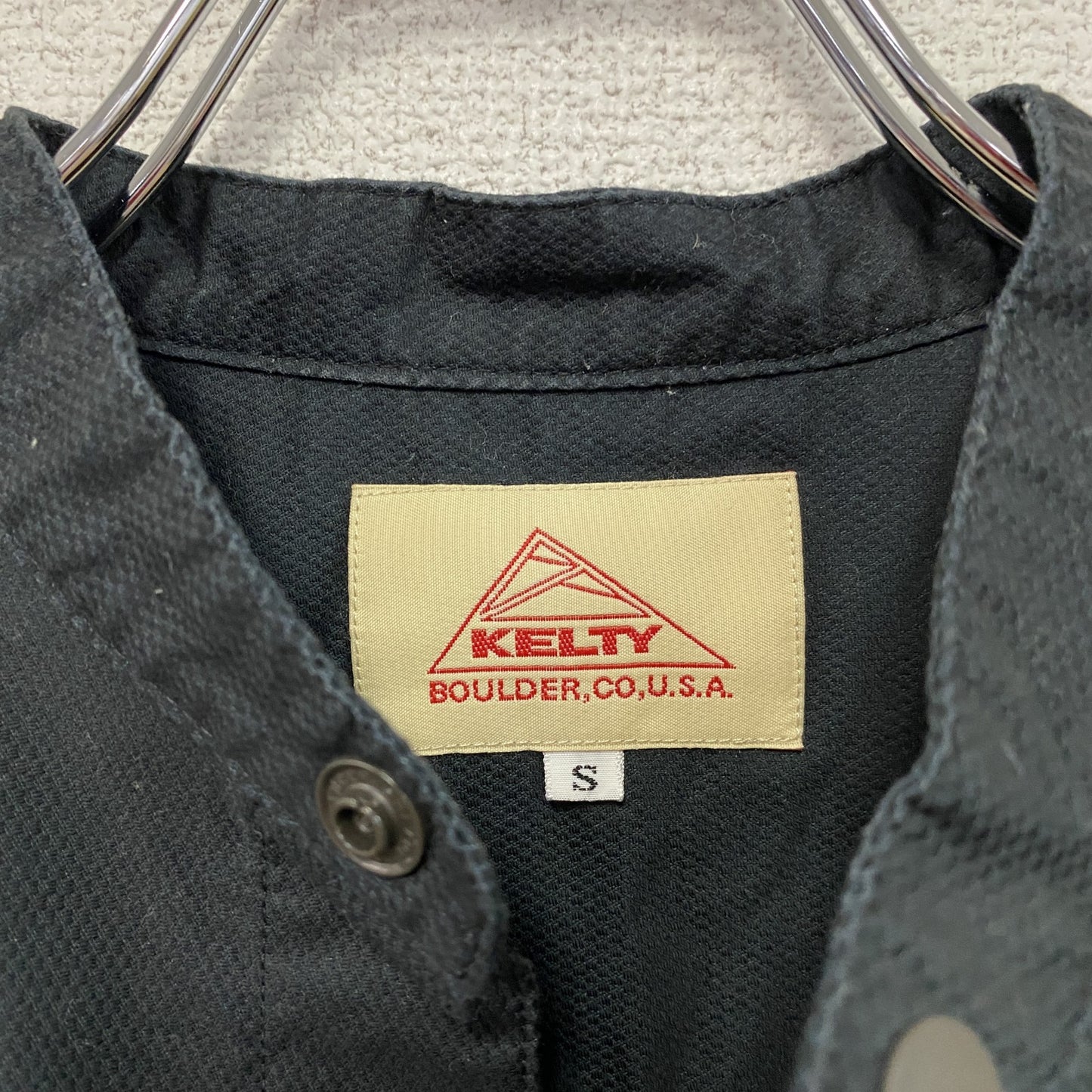 coen　コーエン　KELTY　ケルティ　半袖マオカラーシャツ　黒　ブラック　Sサイズ
