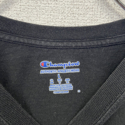 古着 used　champion チャンピオン　半袖カレッジプリントTシャツ　オネオンタ大学　クルーネック　レトロ　Lサイズ