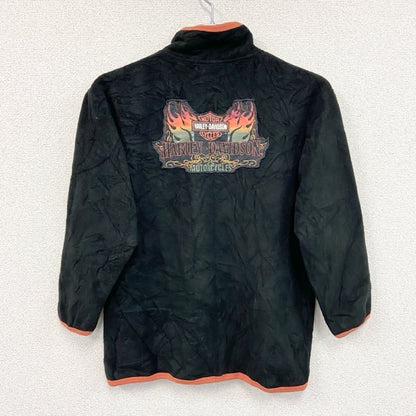 HARLEY DAVIDSON　ハーレーダビッドソン　フリースプルオーバー　黒　ブラック　12/14サイズ