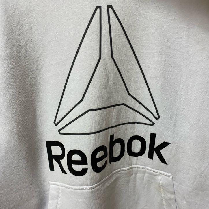 Reebok　リーボック　スウェットパーカー/フーディー　デカロゴ　白　ホワイト　Sサイズ