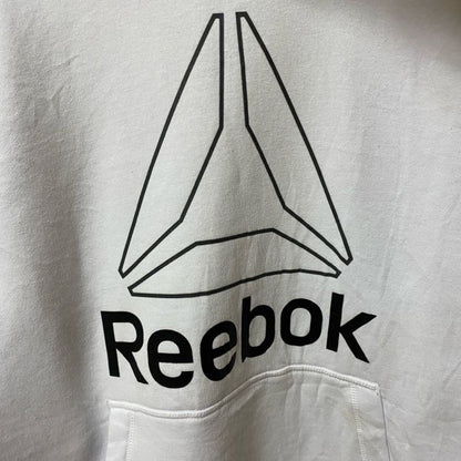 Reebok　リーボック　スウェットパーカー/フーディー　デカロゴ　白　ホワイト　Sサイズ