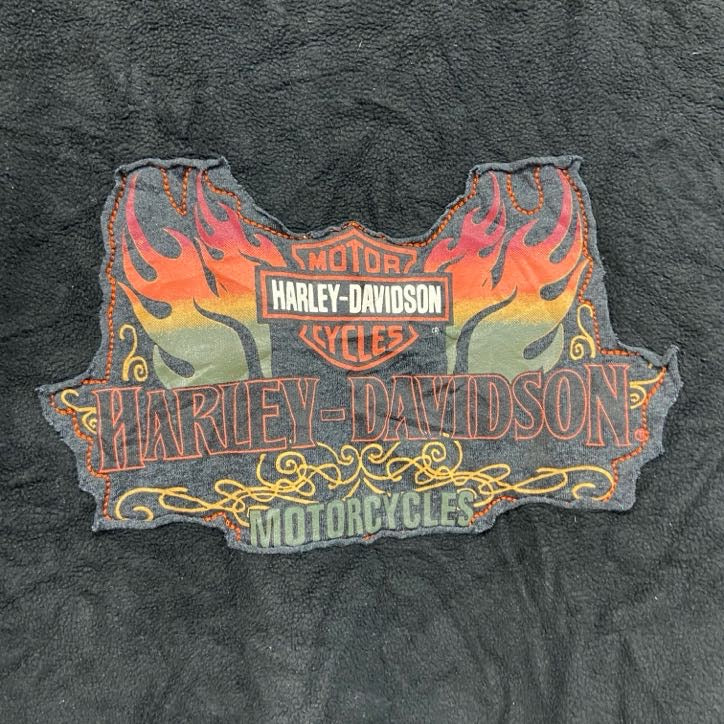 HARLEY DAVIDSON　ハーレーダビッドソン　フリースプルオーバー　黒　ブラック　12/14サイズ
