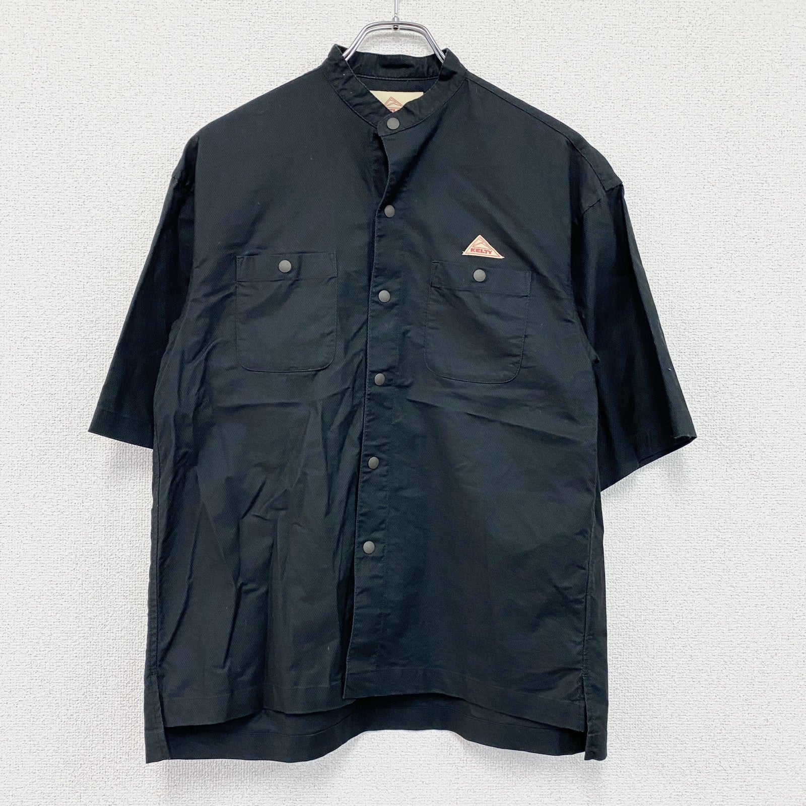 coen　コーエン　KELTY　ケルティ　半袖マオカラーシャツ　黒　ブラック　Sサイズ