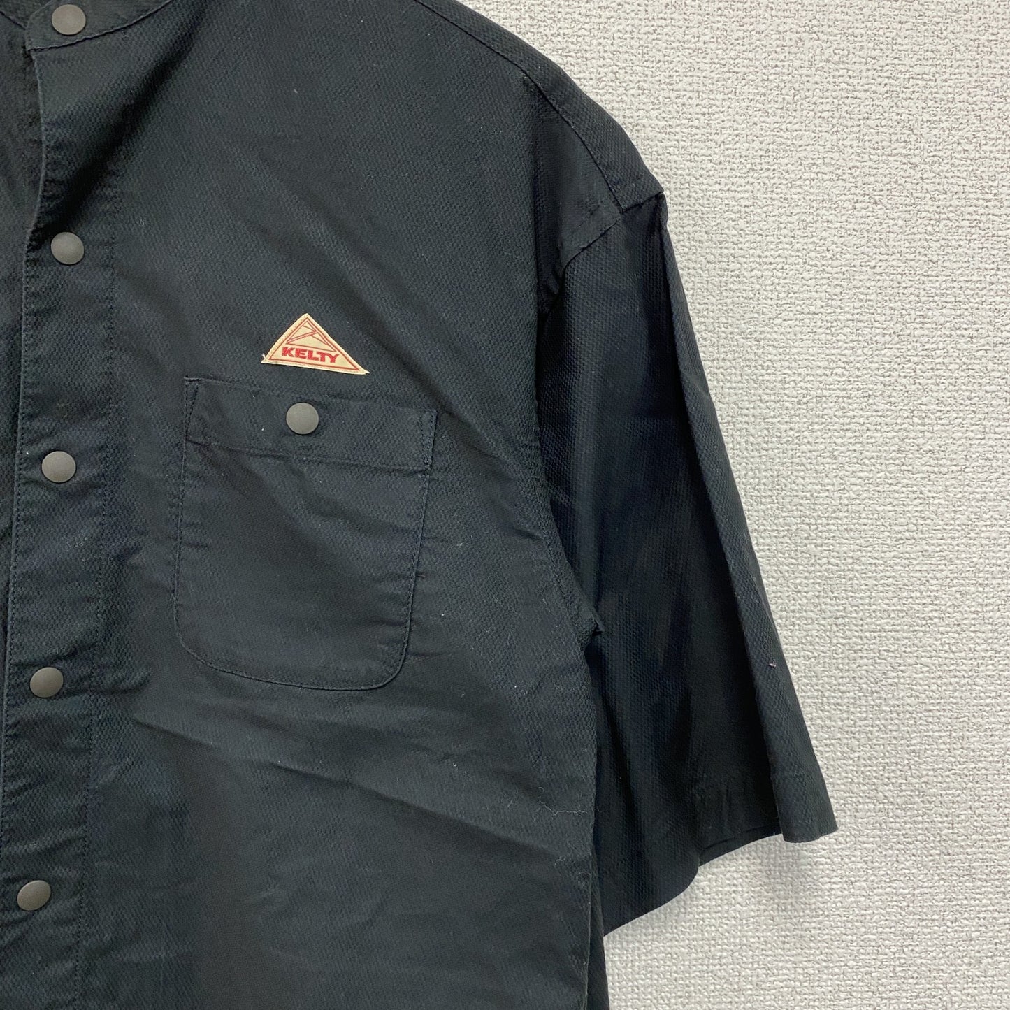 coen　コーエン　KELTY　ケルティ　半袖マオカラーシャツ　黒　ブラック　Sサイズ