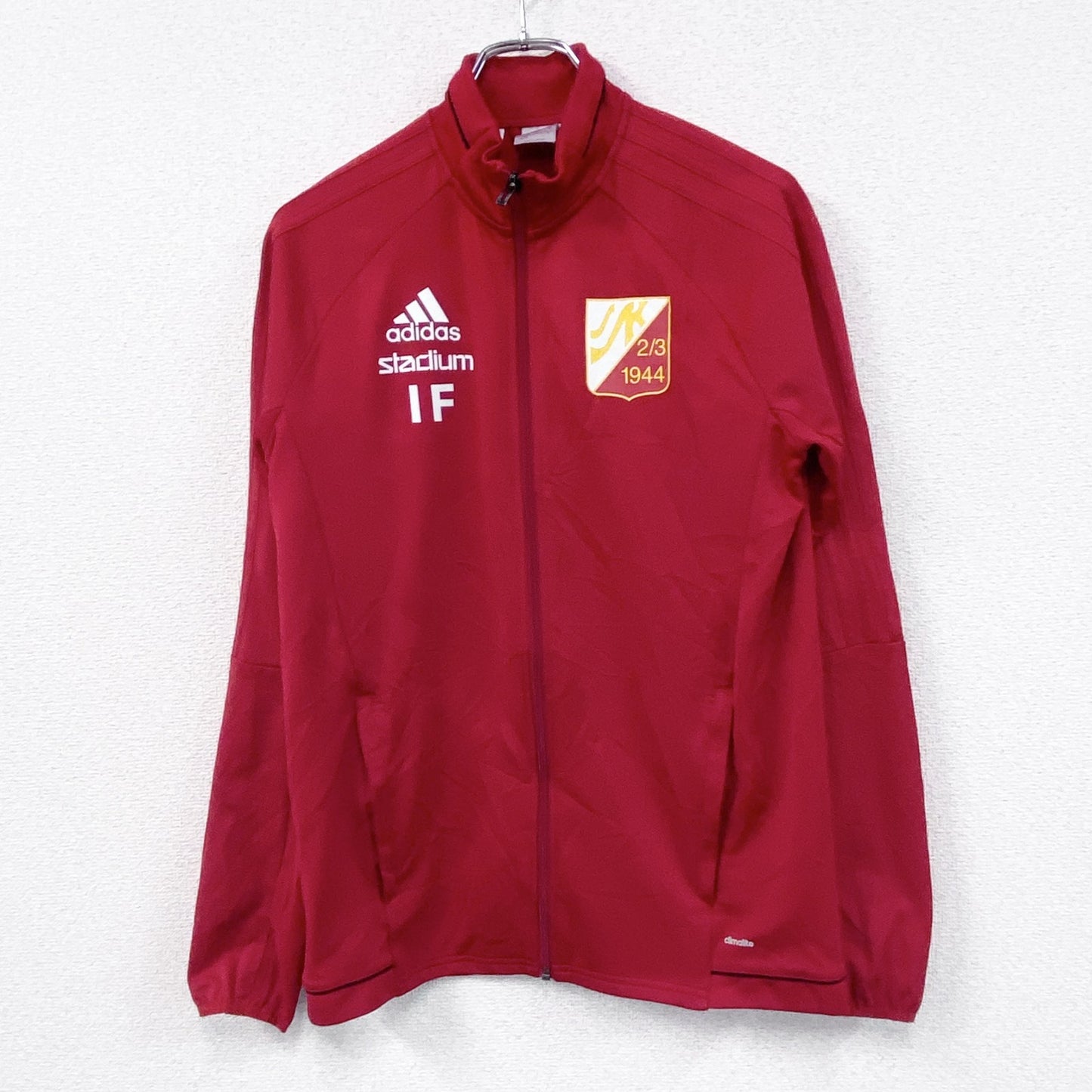 adidas　アディダス　トラックジャケット/ジャージ　パフォーマンスロゴ　デカロゴ　赤　レッド　XLサイズ
