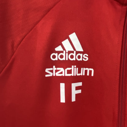 adidas　アディダス　トラックジャケット/ジャージ　パフォーマンスロゴ　デカロゴ　赤　レッド　XLサイズ