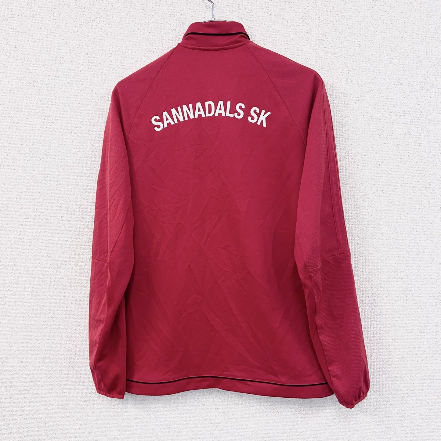 adidas　アディダス　トラックジャケット/ジャージ　パフォーマンスロゴ　デカロゴ　赤　レッド　XLサイズ