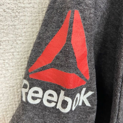 古着 used　Reebok リーボック　半袖スポーツプリントTシャツ　スパルタンレース　カジュアル　グレー　Mサイズ