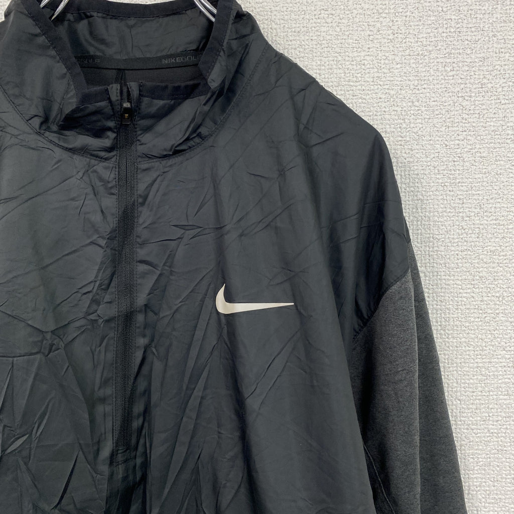 NIKE GOLF　ナイキゴルフ　プルオーバージャケット　ハーフジップ　黒　ブラック　XLサイズ