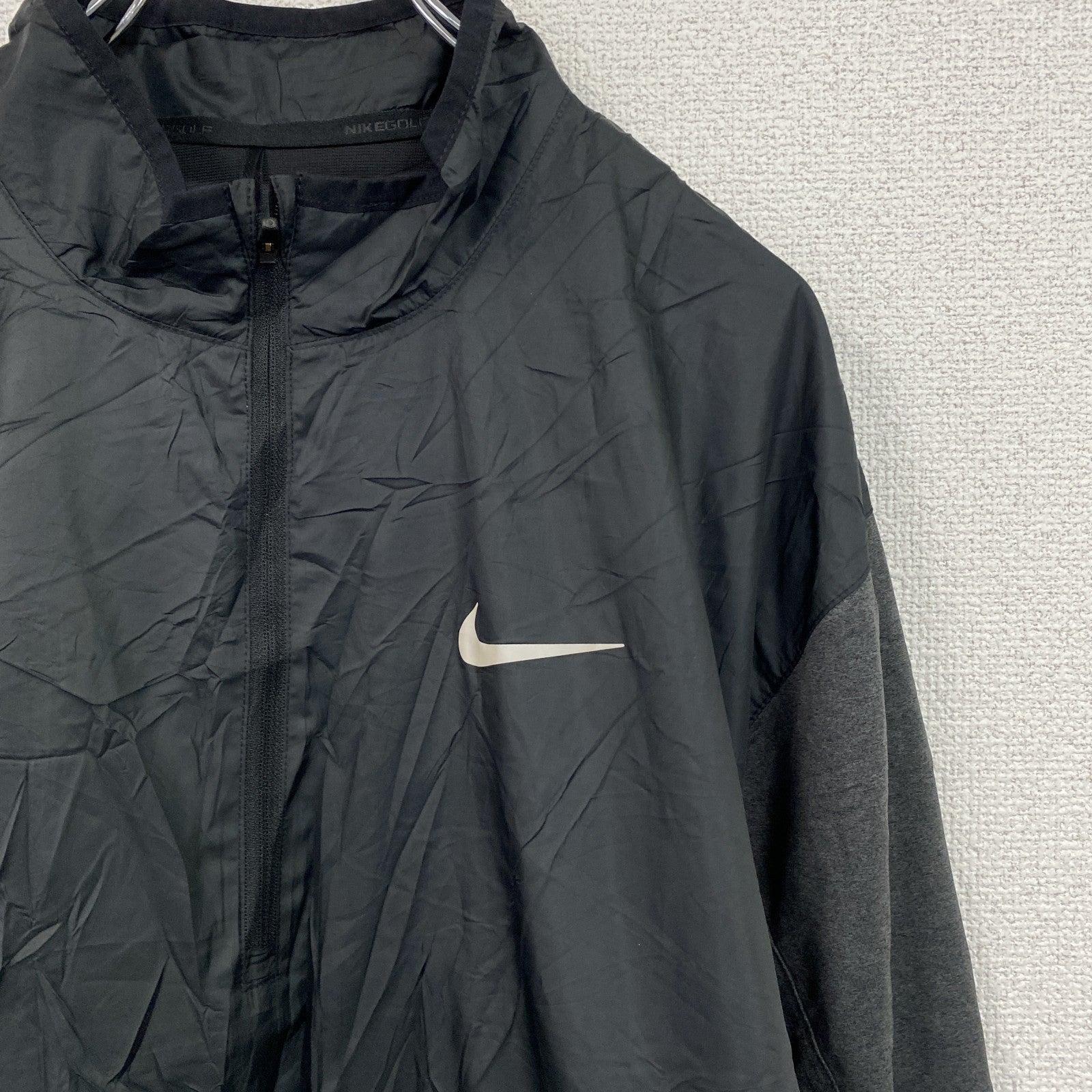 NIKE GOLF　ナイキゴルフ　プルオーバージャケット　ハーフジップ　黒　ブラック　XLサイズ