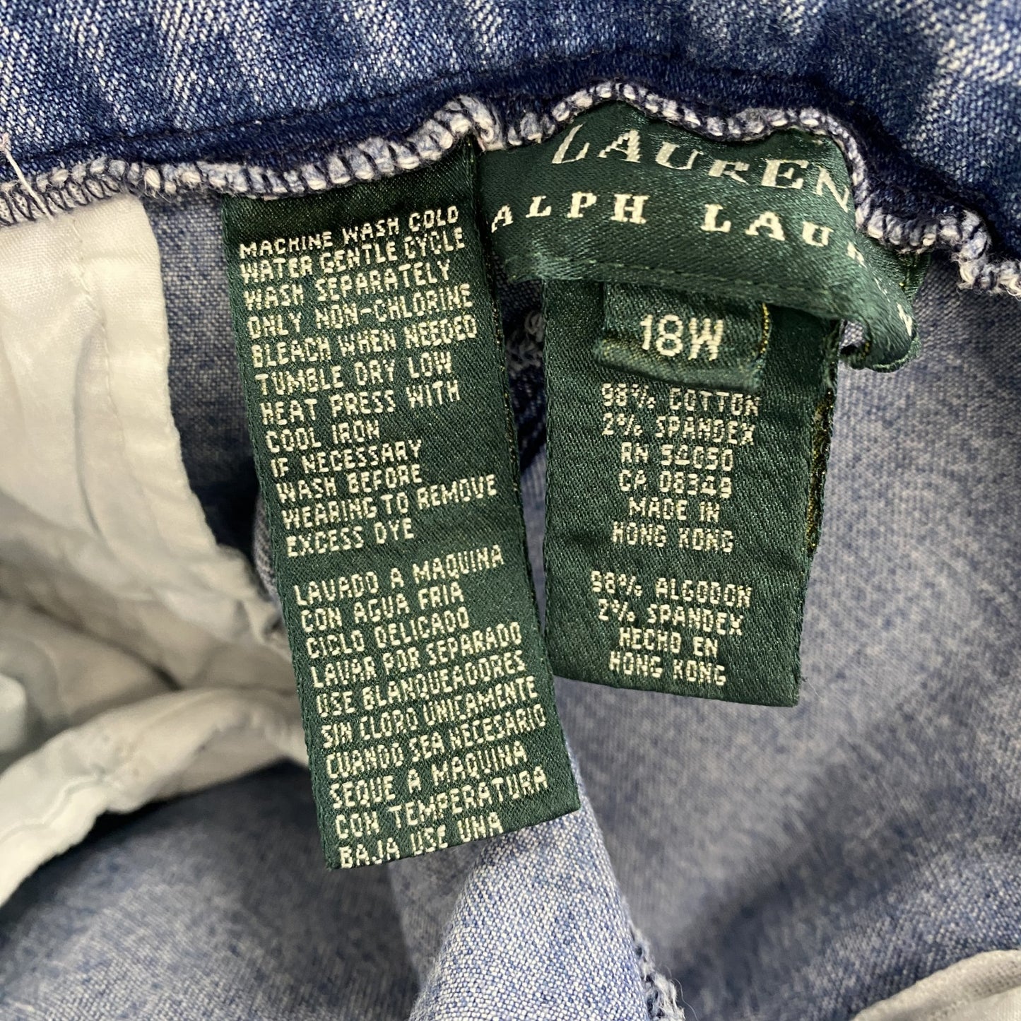 90s　RALPH LAUREN　ラルフローレン　デニムパンツ/ジーンズ　ヴィンテージ　インディゴ　18Wサイズ