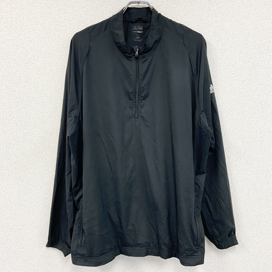 adidas　アディダス　ハーフジッププルオーバー　黒　ブラック　2XLサイズ