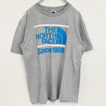 古着 used　THE NORTH FACE ザ ノースフェイス　半袖プリントTシャツ　クルーネック　アウトドア　グレー　Mサイズ
