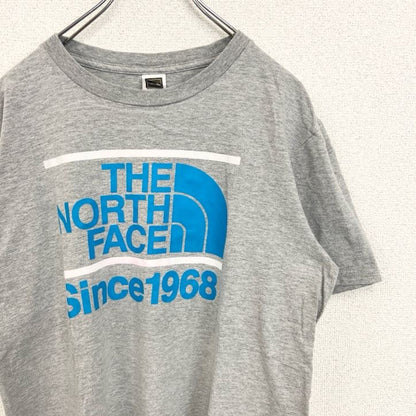 古着 used　THE NORTH FACE ザ ノースフェイス　半袖プリントTシャツ　クルーネック　アウトドア　グレー　Mサイズ