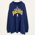 古着 used　adidas アディダス　長袖プリントTシャツ　ロンT　インディアナペイサーズ　NBA　ネイビー　XLサイズ