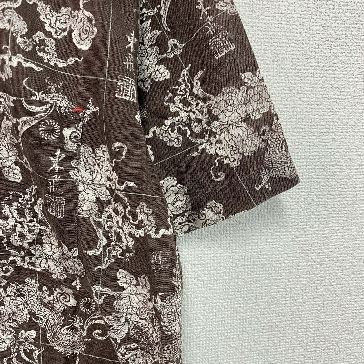 MICHIKO LONDON　ミチコロンドン　半袖開襟シャツ　アロハシャツ　総柄　茶色　ブラウン　Mサイズ