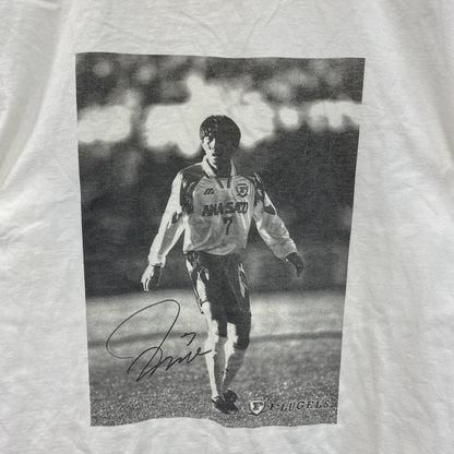 90s　United Sports　前園真聖　横浜フリューゲルス　半袖プリントTシャツ　白　ホワイト　Mサイズ