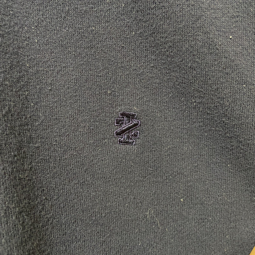 IZOD　アイゾッド　ハーフジップスウェット/トレーナー　ワンポイント　刺繍ロゴ　ビッグシルエット　紺　ネイビー　Mサイ