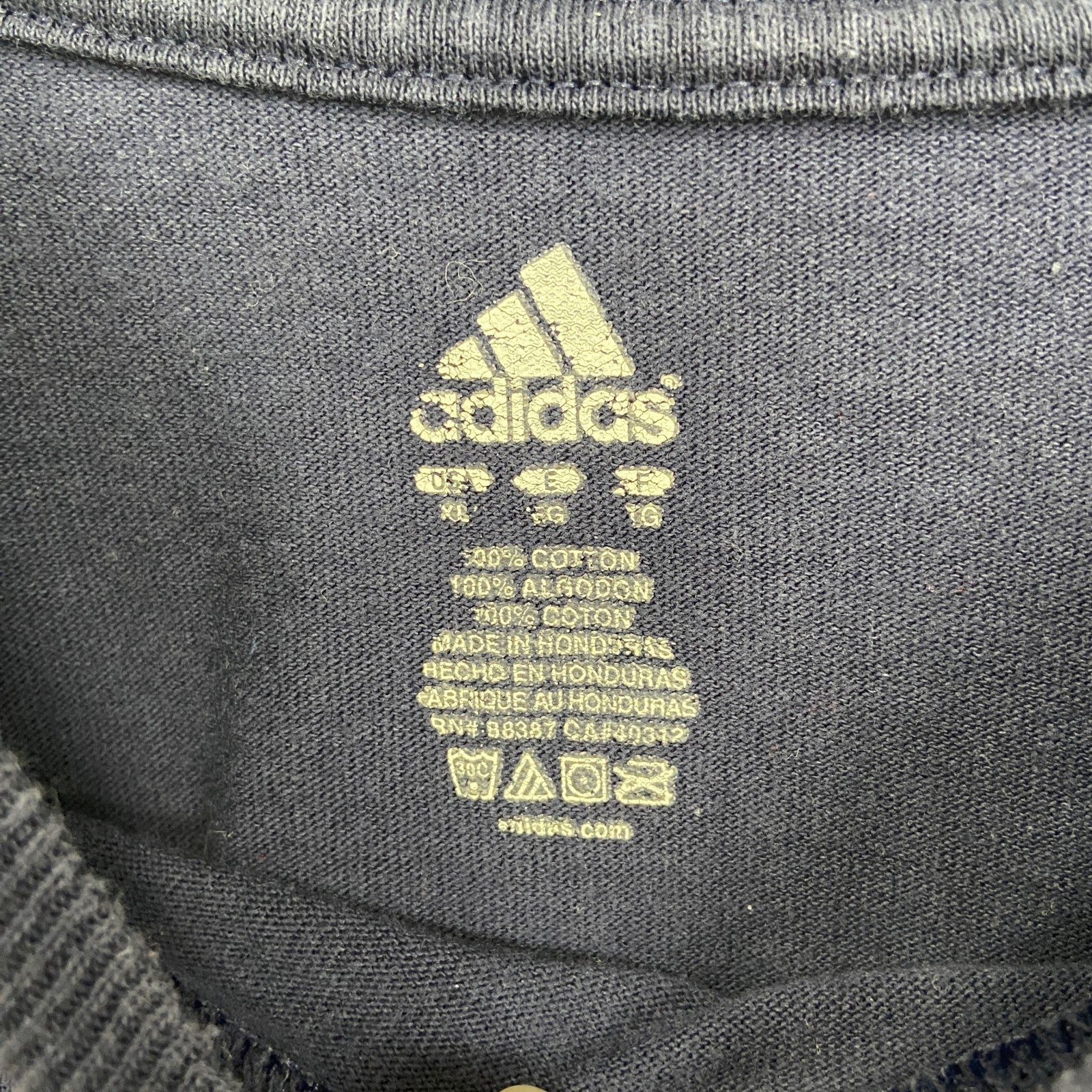 古着 used　adidas アディダス　長袖プリントTシャツ　ロンT　インディアナペイサーズ　NBA　ネイビー　XLサイズ