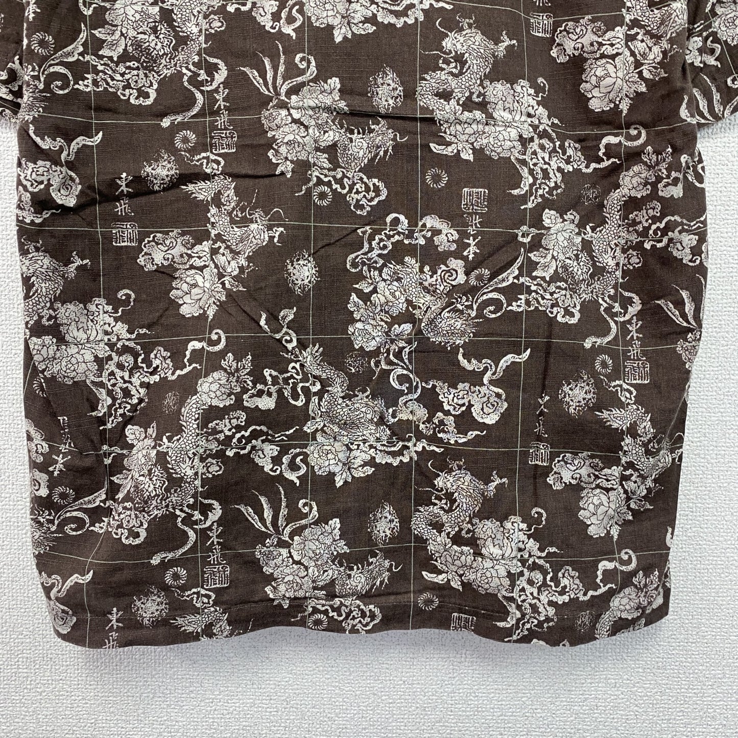 MICHIKO LONDON　ミチコロンドン　半袖開襟シャツ　アロハシャツ　総柄　茶色　ブラウン　Mサイズ