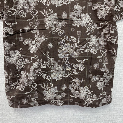 MICHIKO LONDON　ミチコロンドン　半袖開襟シャツ　アロハシャツ　総柄　茶色　ブラウン　Mサイズ