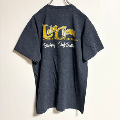 古着 used　JERZEES　ジャージーズ　半袖クルーネックTシャツ　バックプリント　競馬　マリー州　グレー　春夏服　Mサイズ