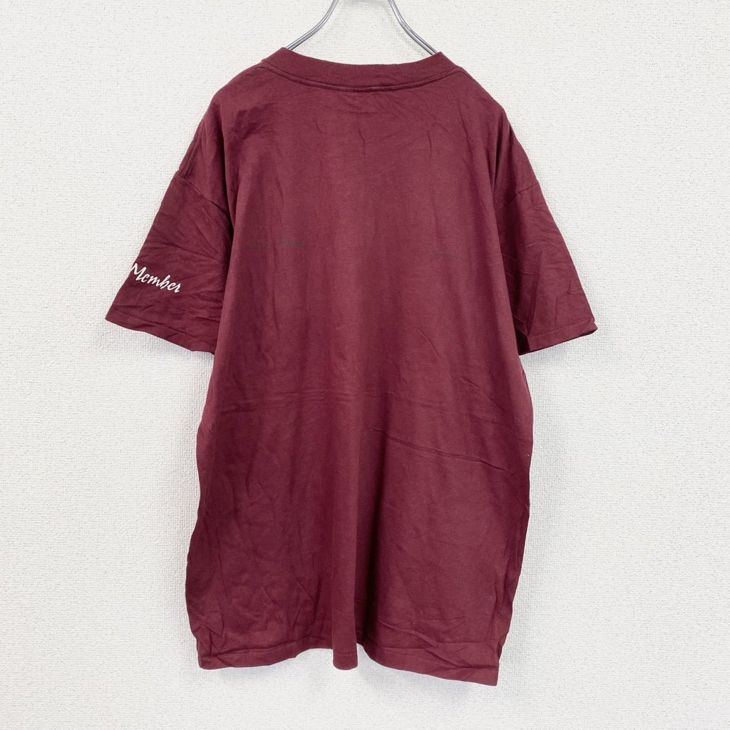 90s　ONEITA　オニータ　半袖プリントTシャツ　ヴィンテージ　シングルステッチ　ボルドー　XLサイズ