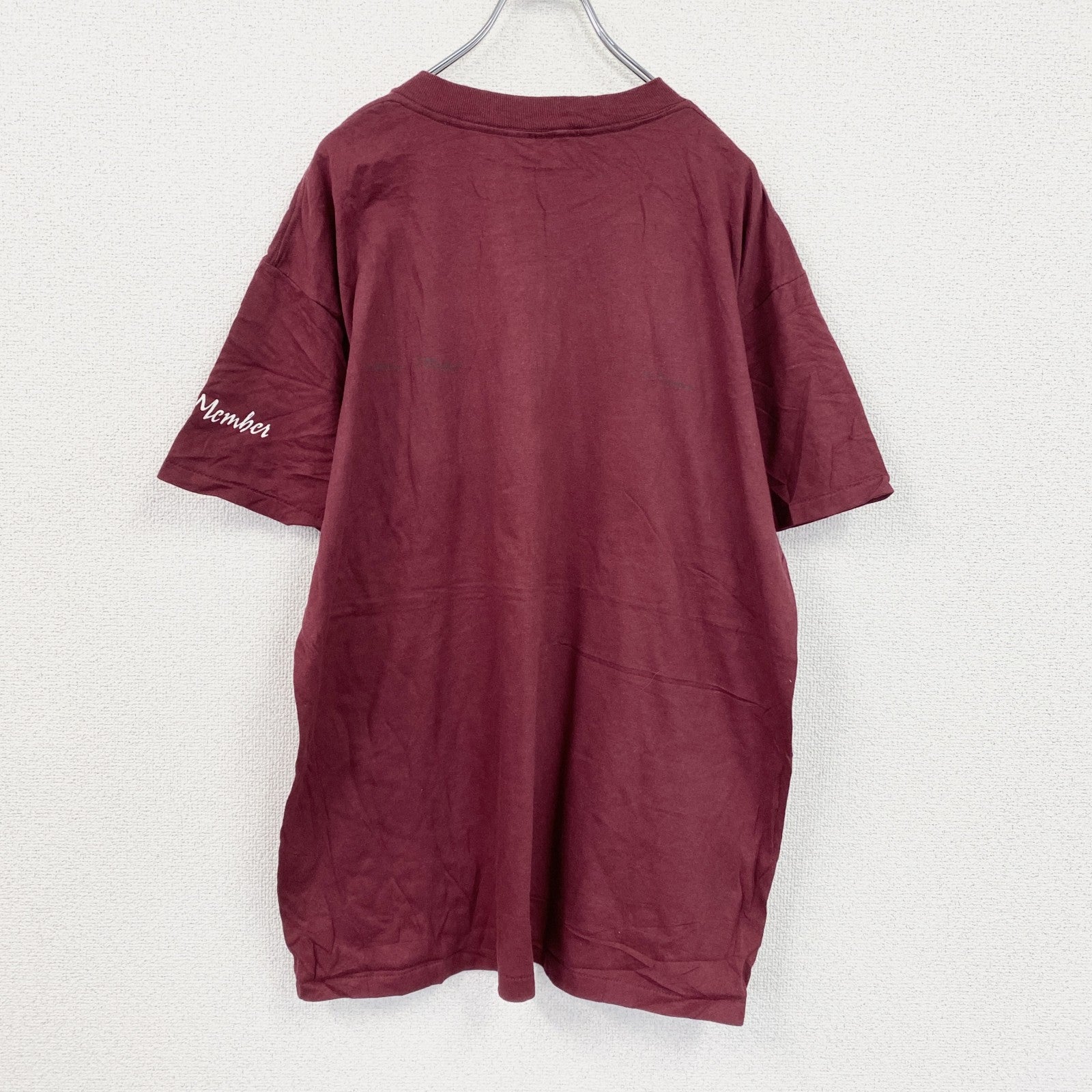 90s　ONEITA　オニータ　半袖プリントTシャツ　ヴィンテージ　シングルステッチ　ボルドー　XLサイズ