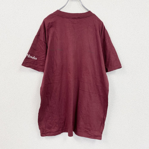 90s　ONEITA　オニータ　半袖プリントTシャツ　ヴィンテージ　シングルステッチ　ボルドー　XLサイズ