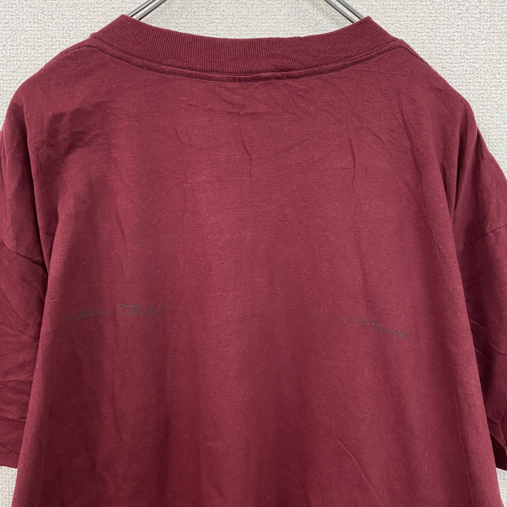 90s　ONEITA　オニータ　半袖プリントTシャツ　ヴィンテージ　シングルステッチ　ボルドー　XLサイズ