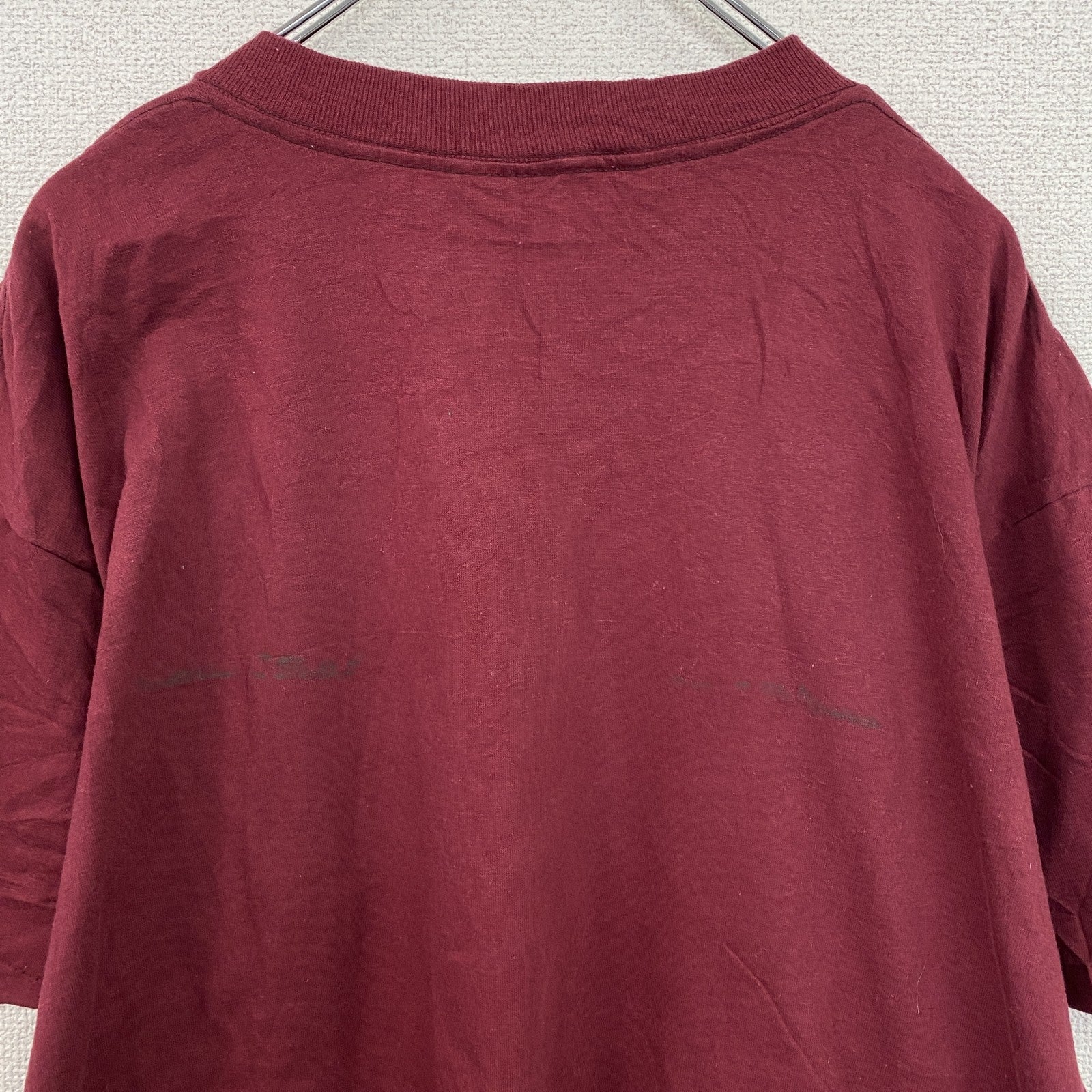 90s　ONEITA　オニータ　半袖プリントTシャツ　ヴィンテージ　シングルステッチ　ボルドー　XLサイズ