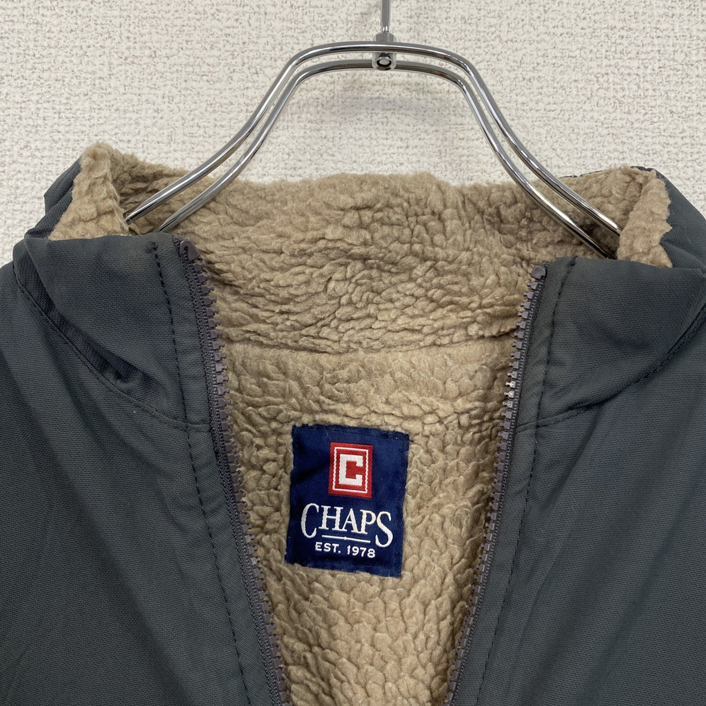 CHAPS　チャップス　ラルフローレン　フルジップジャケット　ボアライナー　グレー　Mサイズ
