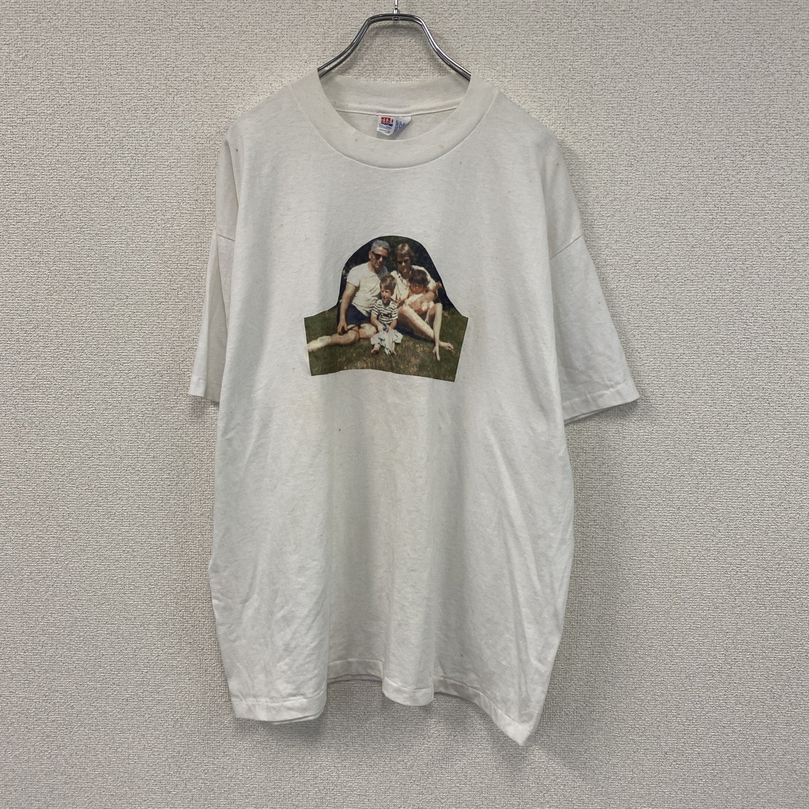 Hanes　ヘインズ　半袖プリントTシャツ　白　ホワイト　XLサイズ