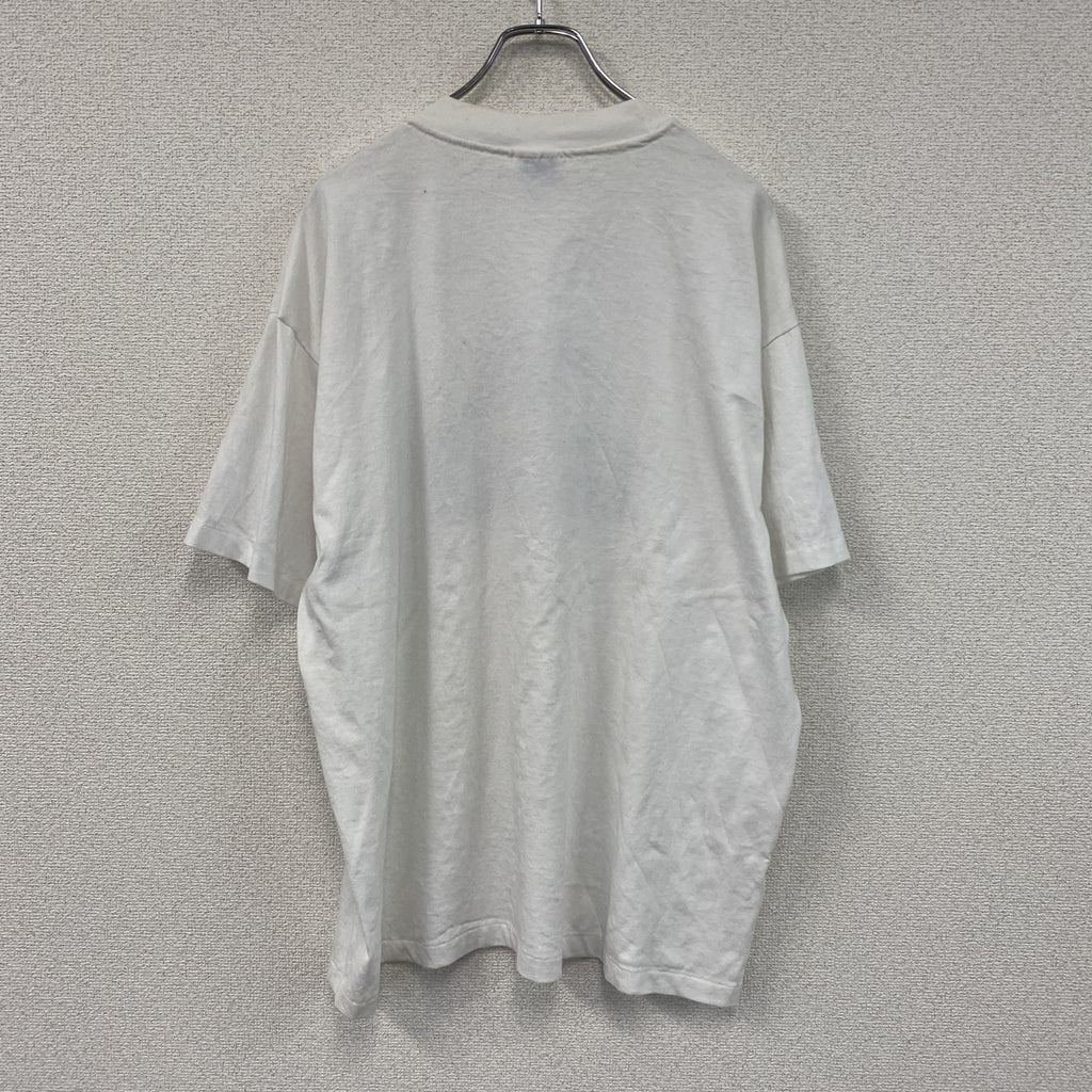 Hanes　ヘインズ　半袖プリントTシャツ　白　ホワイト　XLサイズ